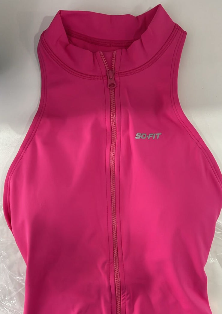 Bodysuit pink con zipper