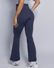 Gia Leggings Flare Azul, Pretina Ancha