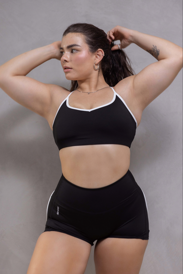 Heartbeat Set Negro Short / Leggings / Top (Se venden por separado)