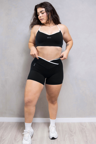 Amanda Short Line cruce V negro