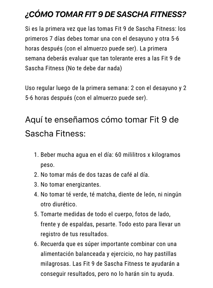 Fit9 Sascha Fitness PRODUCTO ORIGINAL💚